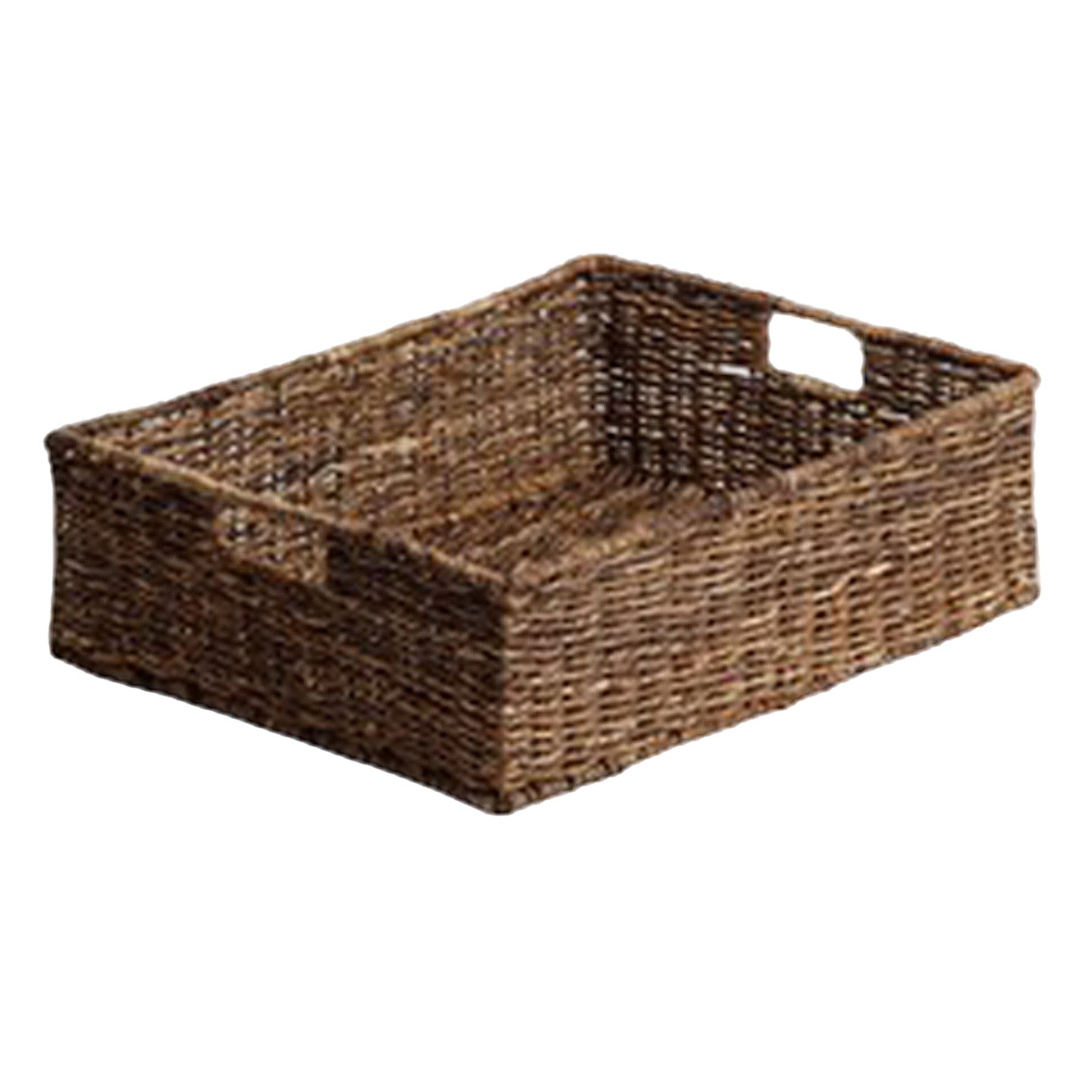 Abaca Rectangle Storage Basket - Brown, 21.0x14.8x7.2"