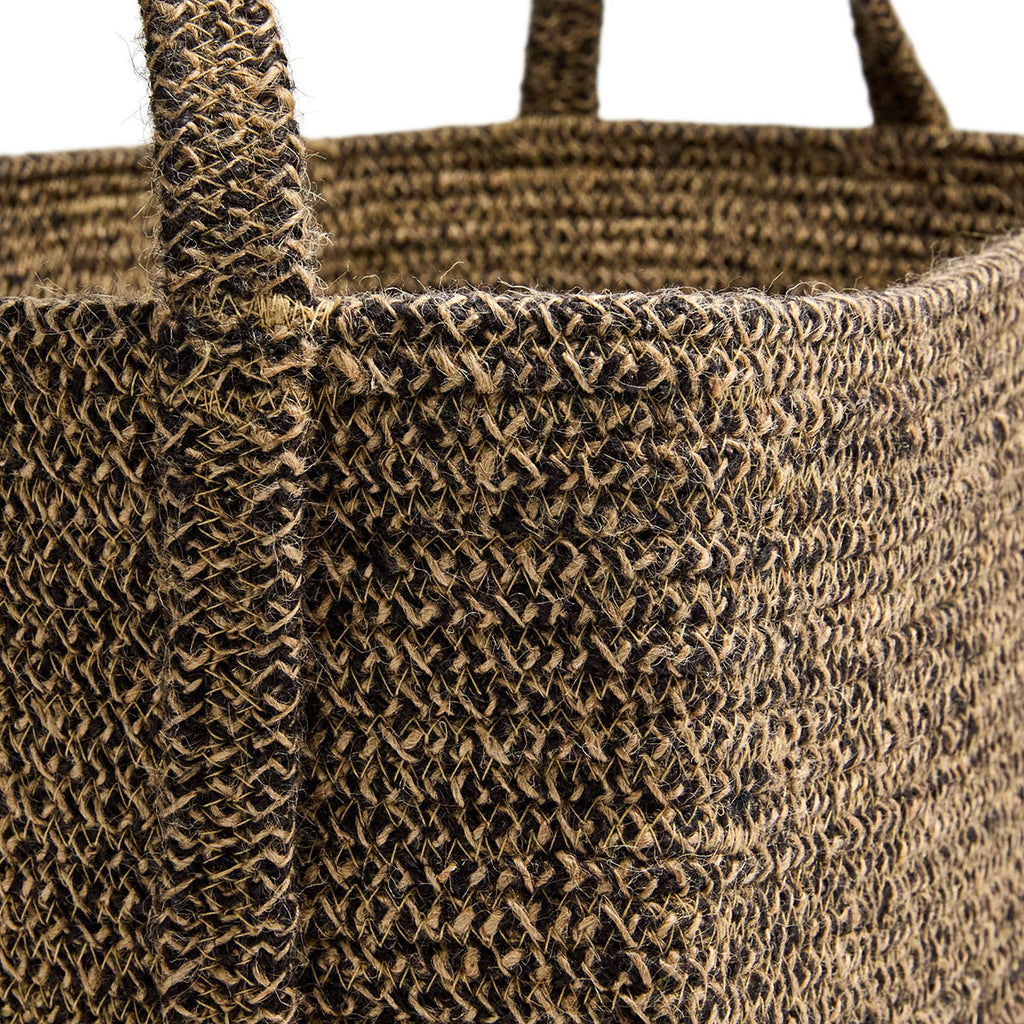 Jute Rectangle Storage Basket - Multi, 16.0x12.0x9.0"
