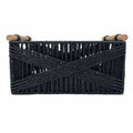 Paper Rectangle Storage Basket - Black, 14.9x10.2x8.0"