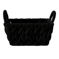 Fabric Rectangle Storage Basket - Black, 12.2x9.4x6.3"
