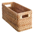 Rattan Rectangle Storage Basket - Natural, 15.9x6.1x6.5"
