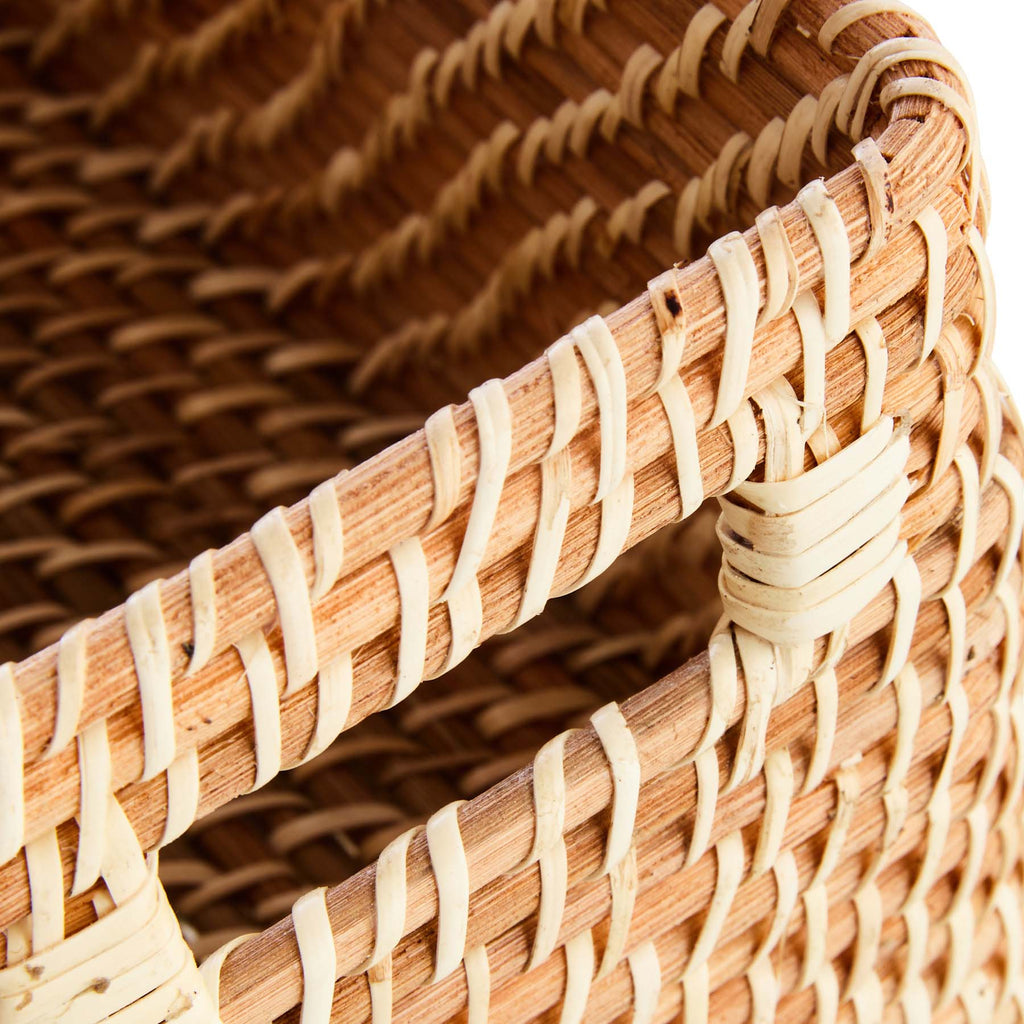 Rattan Rectangle Storage Basket - Natural, 15.9x6.1x6.5"